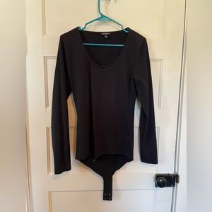 Jcrew black long sleeve scoop neck bodysuit